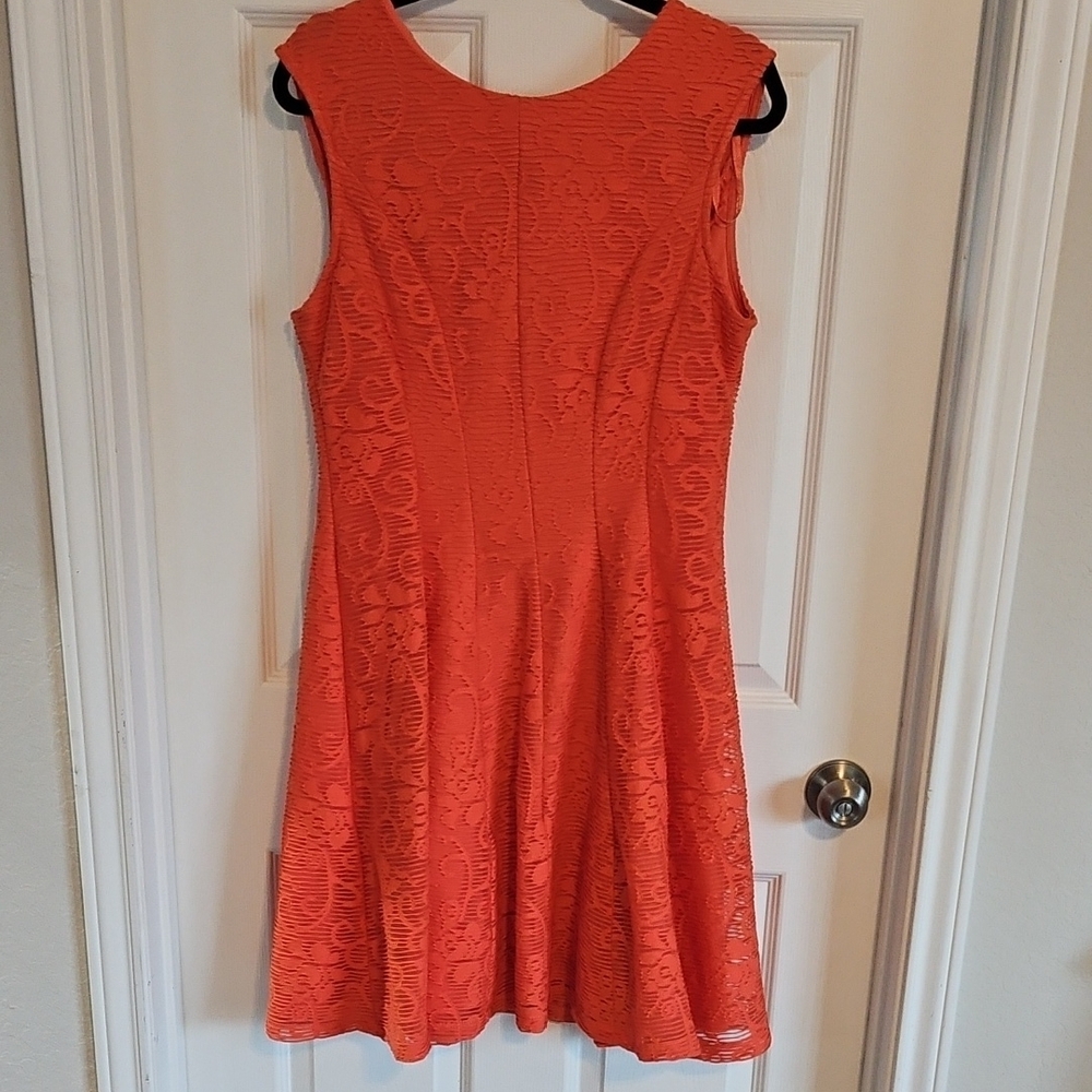 Levi's Coral/Orange Fit and Flare Mini Dress Sz 14